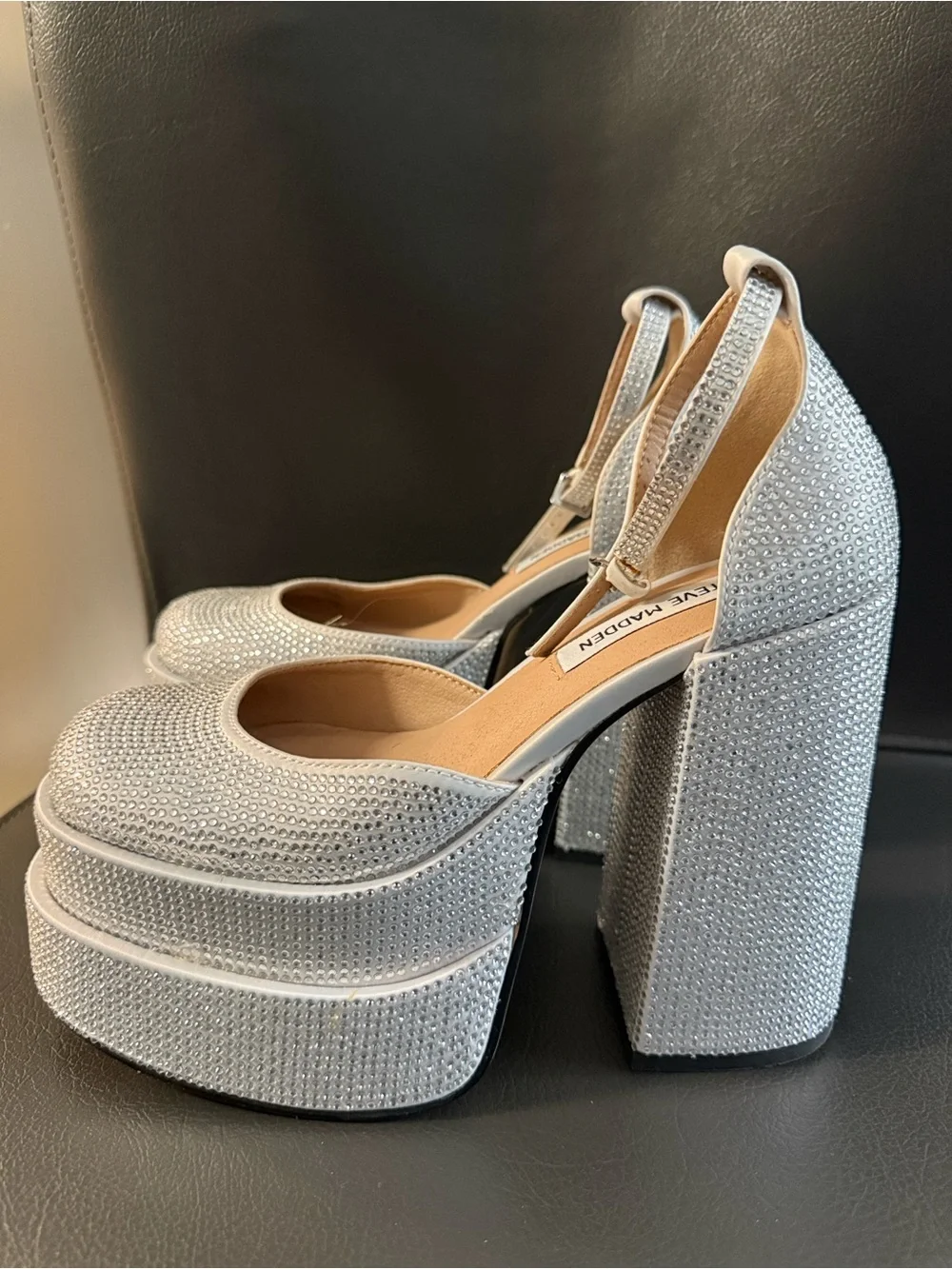Steve Madden Charlize Platform Heels, Covered All Over In Sparkling Rhinestone